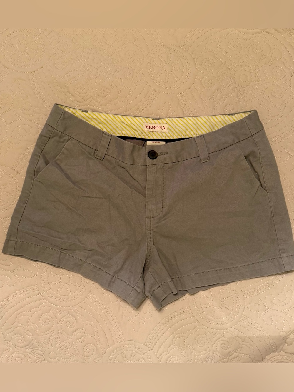 Merona Women's Gray Cotton Bermuda Shorts